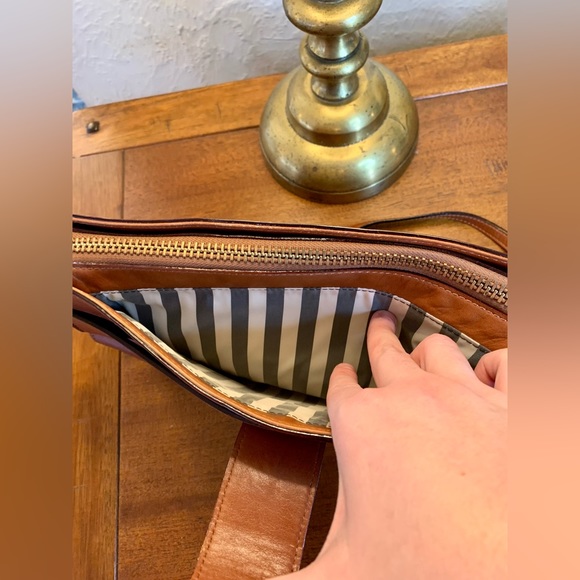 Tre Vero brown leather shoulder purse - Picture 7 of 12